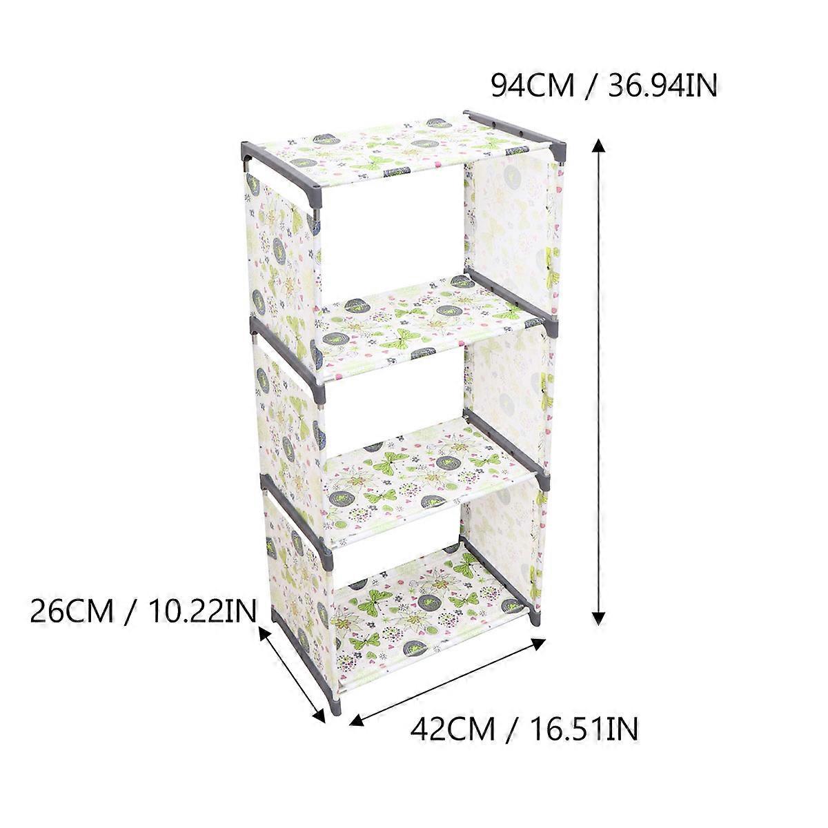 Cloth Fabric Storage Rack 4-Layer for Display and Storage Purpose