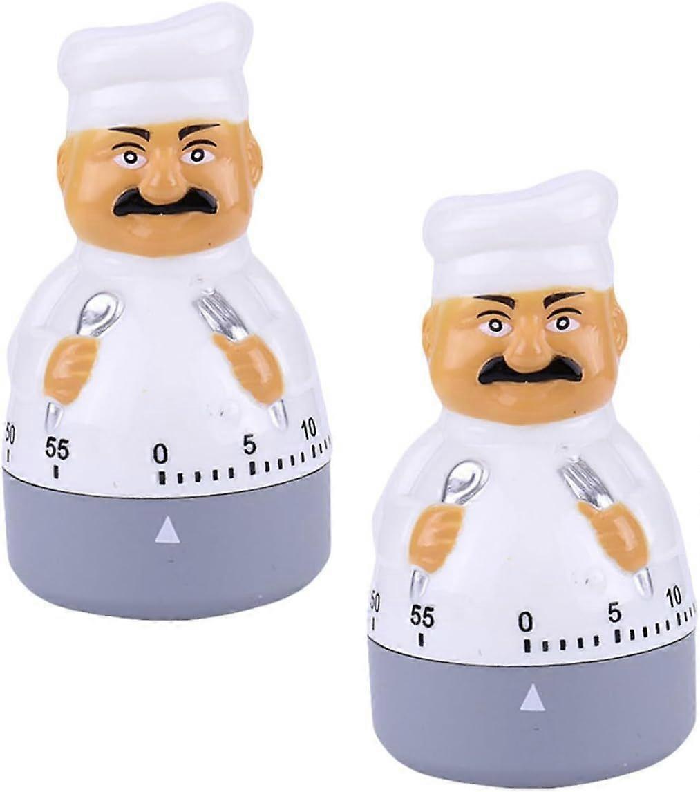 2pcs Mechanical Chef Timer Kitchen Management Countdown Household