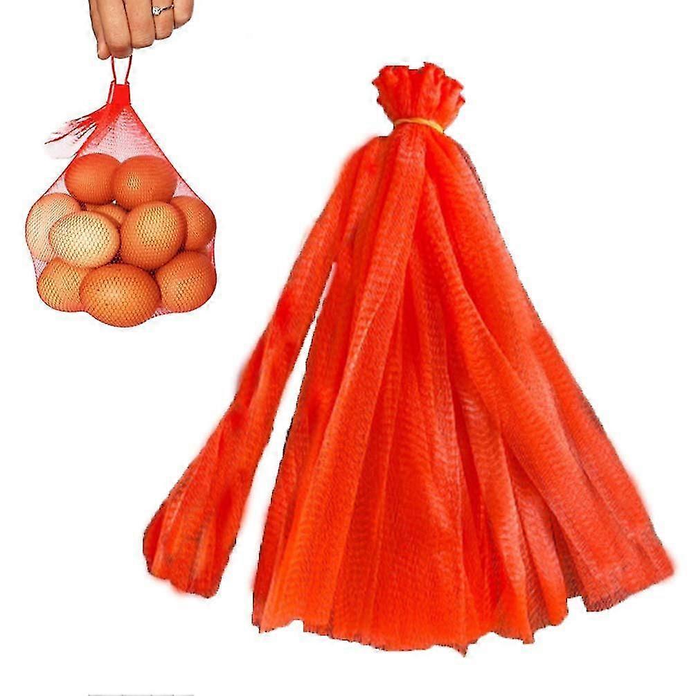 100pcs Reusable Mesh Nylon Netting With Loop-style Closures, 30cm Red