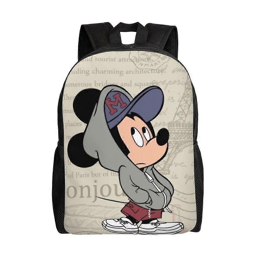 K107 Mickey Mouse Versatile Backpack Washable casual style School Student Backpack Trendy Oxford Cloth Computer Bag Unisex