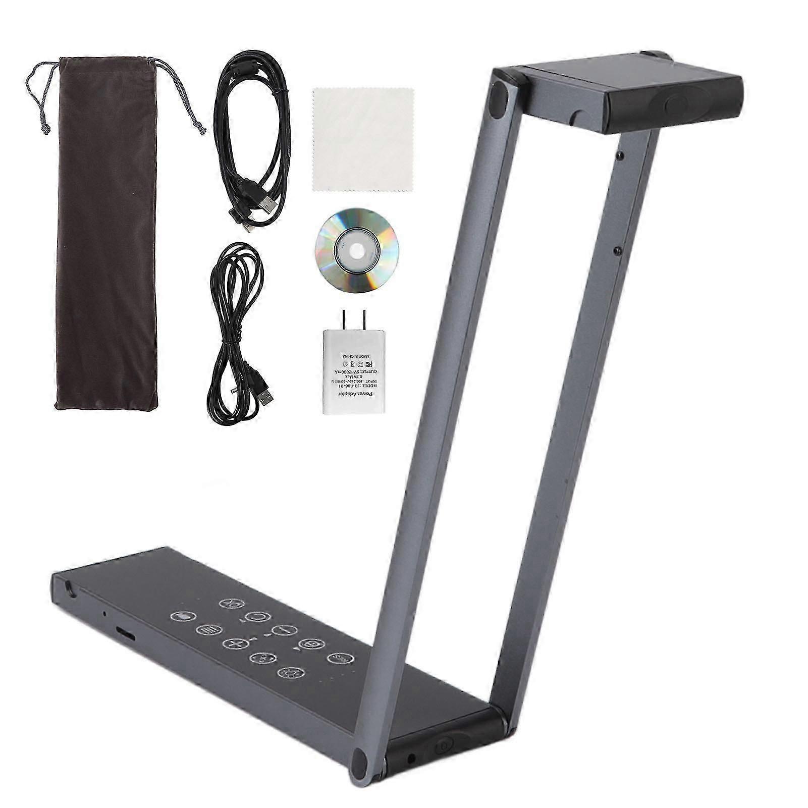 Document Camera 13MP OCR Function Multi Language A3 Catch Size Portable USB Document Scanner for Photo Bill 100240V