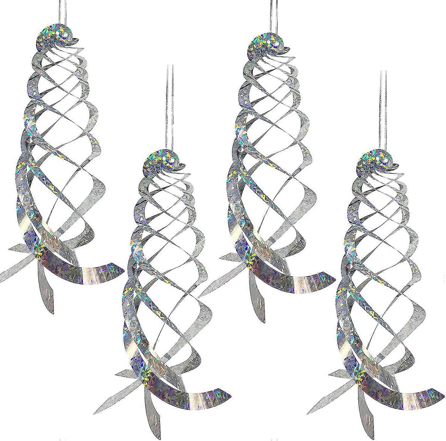4 Pcs Bird Repeller Windmill Reflective Bird Deterrent