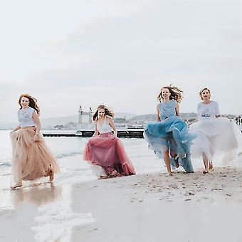 Gonna in tulle a trapezio elastica a vita alta a strati casual sottoveste gonna in tulle a trapezio elegante gonna tutù da donna gonne in tulle per ballo di fine anno ritorno
