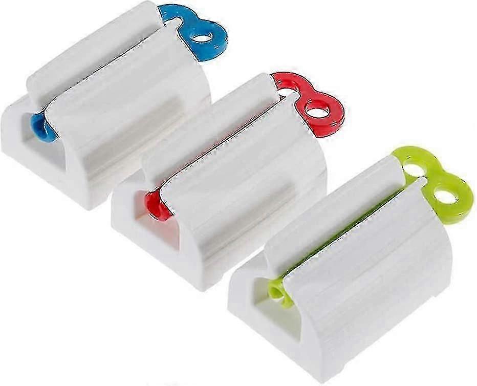 3 Pack Multipurpose Tube Squeeze Dispenser Bathroom Toothpaste Holder