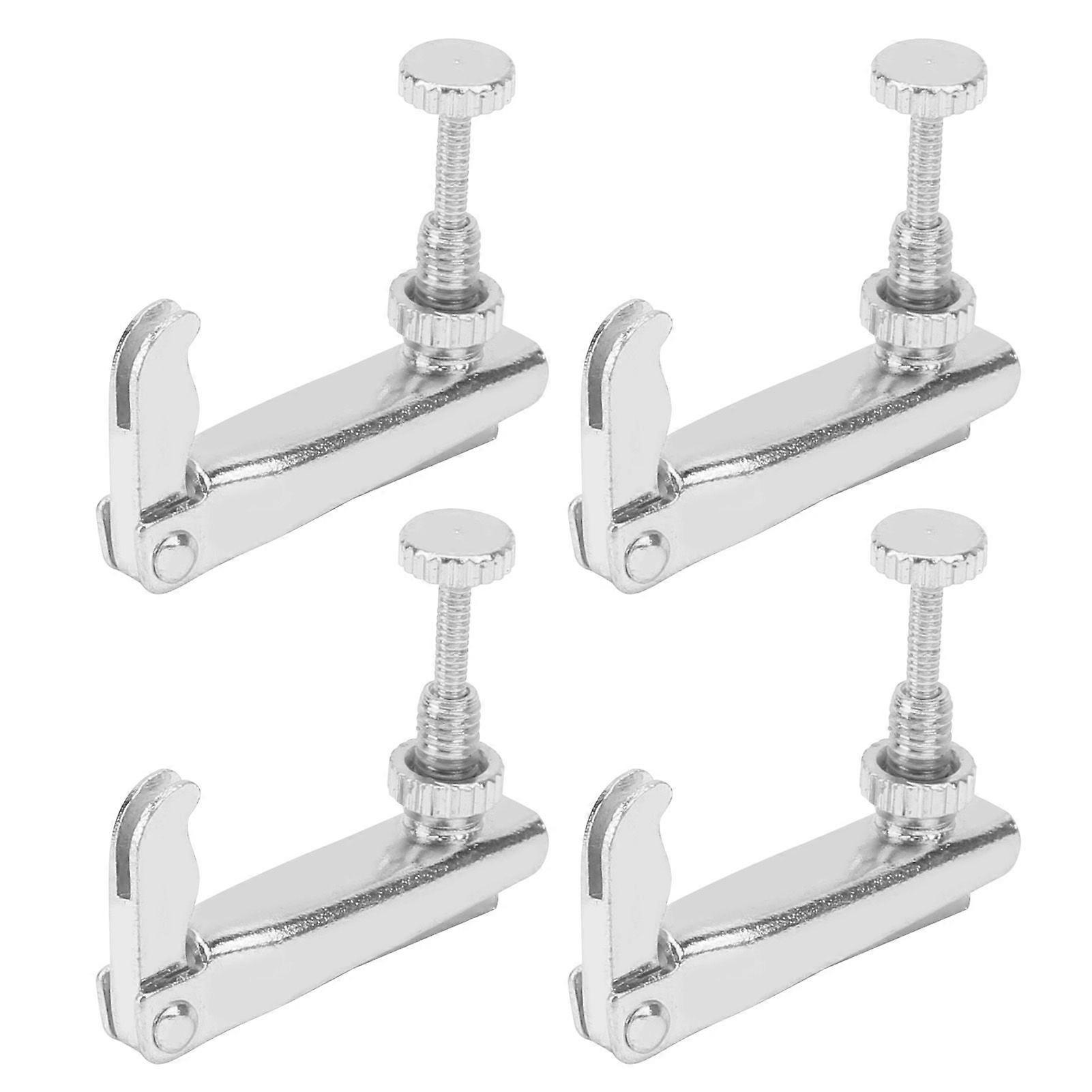 4Pcs Fiolin Fine Tunere 3/4?4/4 Cello String Tool Replacement Instrument TilbehørSilver