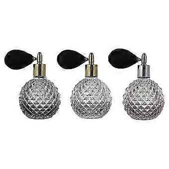 3 Stück 100ml Vintage Style leere nachfüllbare Parfüm-Sprühflasche mit Airbags-Gut