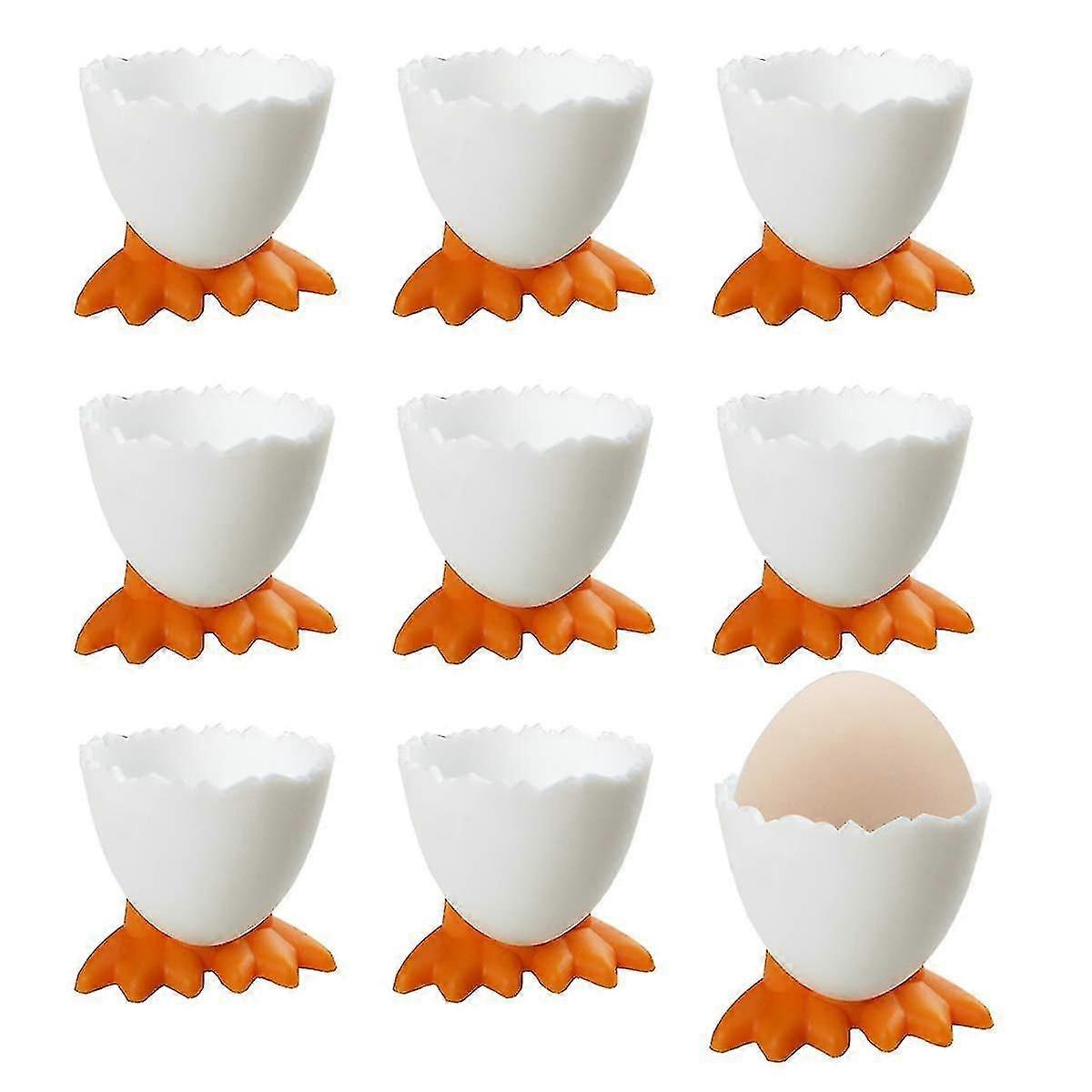 10 Stück Eierbecher Set, Kinder Eierbecher Halter Lustige Eierbecher Eier Topper Eierbecher Stand