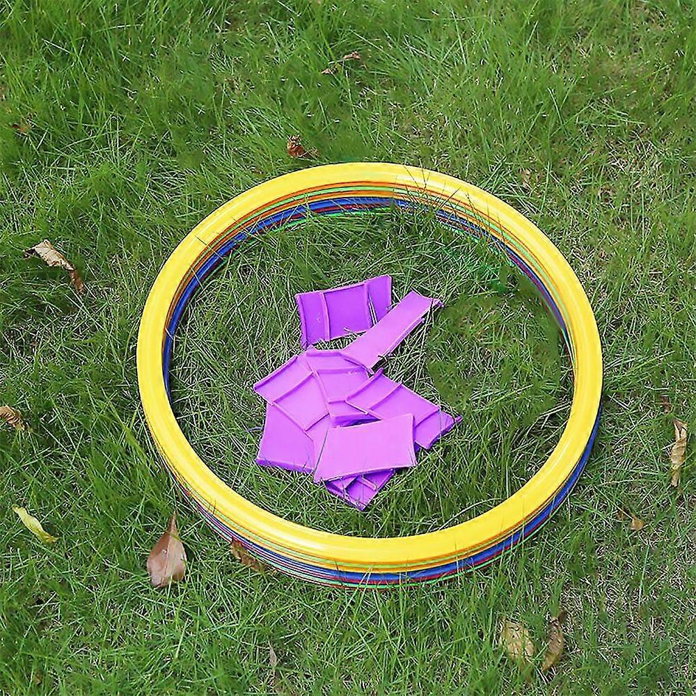 Lot de 10 anneaux d'agilité de 28 cm/38 cm pour le football, le basket-ball, l'entraînement sportif