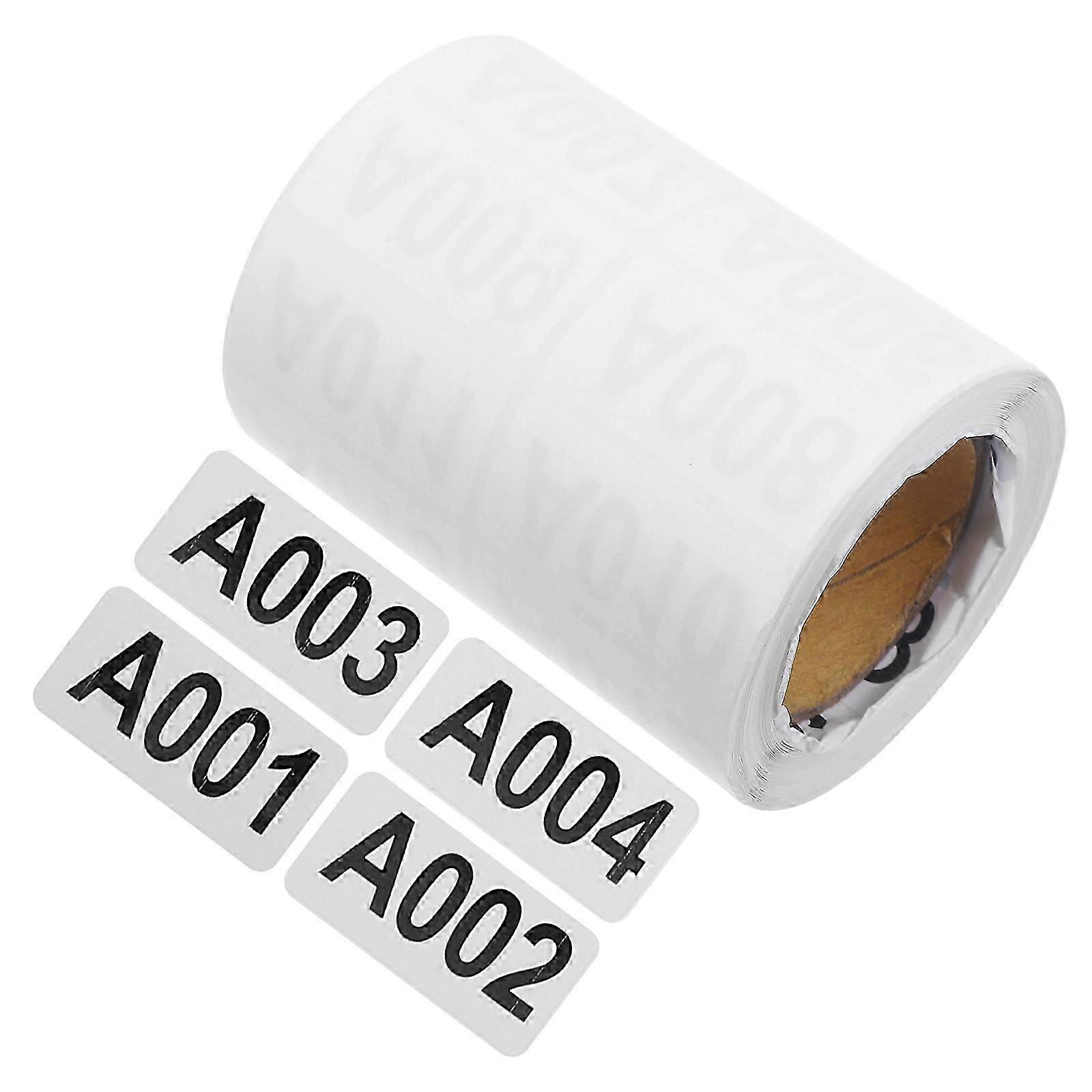 Numbered Adhesive Paper Labels | 1 Roll for Inventory Marking