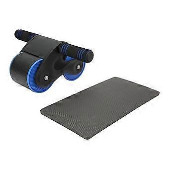 Roues abdominales doubles rondes, équipement de fitness domestique pour la maison, noir et bleu-cr