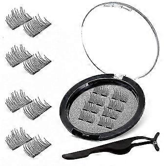 Dual Magnetic Eyelashes, 0.2mm Ultra Thin Magnet, Light Weight Easy To Wear, Best 3d Reusable Eyelashes