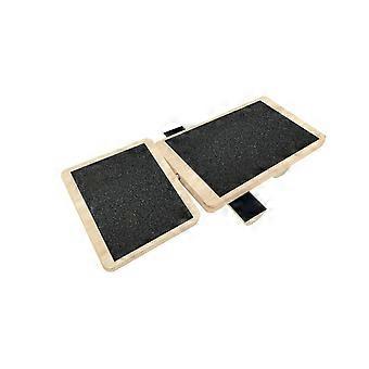 Balancebrett aus Holz, zweiteilig, Standfläche, Fußdehnbrett, verbunden
