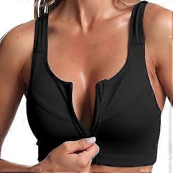 Sport-BH mit Reißverschluss vorne - Sport-BHs mit hoher Wirkung für Frauen Plus Size Workout Fitness Laufunterwäsche S-5XL