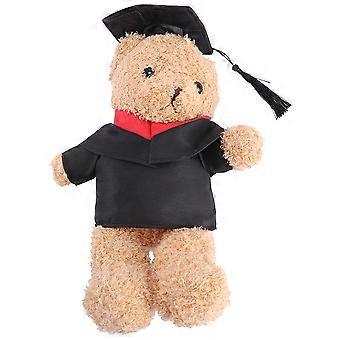 Plush Graduation Bear Toy for Decoration Graduation Bear with Cap and Gown Stuffed