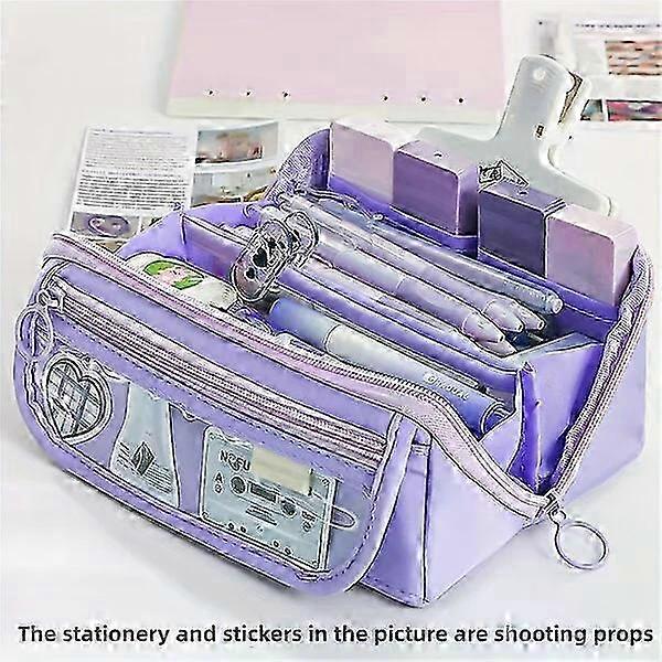 Large-capacity polyester portable pencil case, LY148093