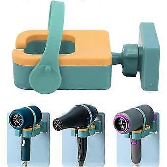 Rotating Wall-mounted Plastic Hair Dryer Holder, Self-adhesive