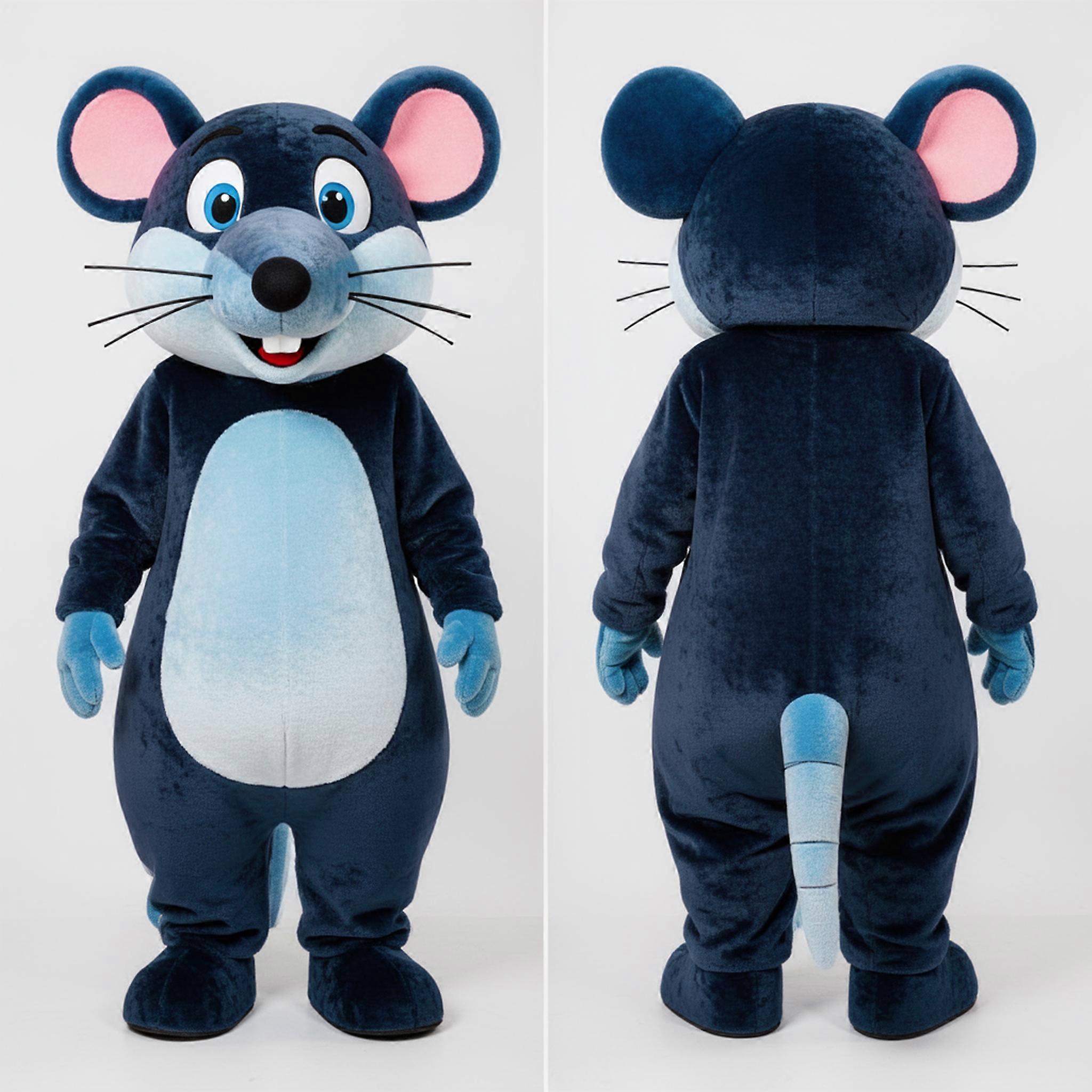 MASTICOT Navy Fleece Rat Mascot