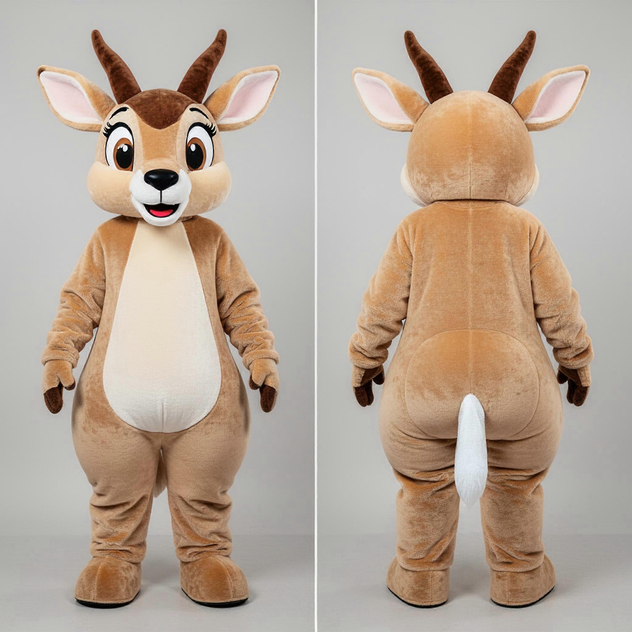MASTICOT Tan Sleek Gazelle Mascot