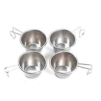 Outdoor Goods Sierra Cup Tea Coffee Sets of 4 Stainless Steel with Folding Handle 30ml and 70ml Options Perfect compatible with Travel Camping Outdoor