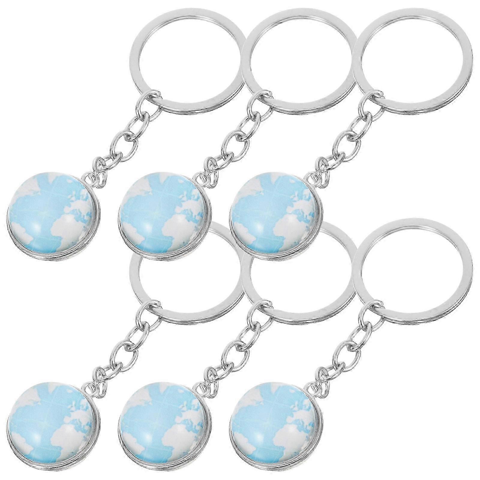 24Pcs World Globe Keychains Set Creative Gift Keychains