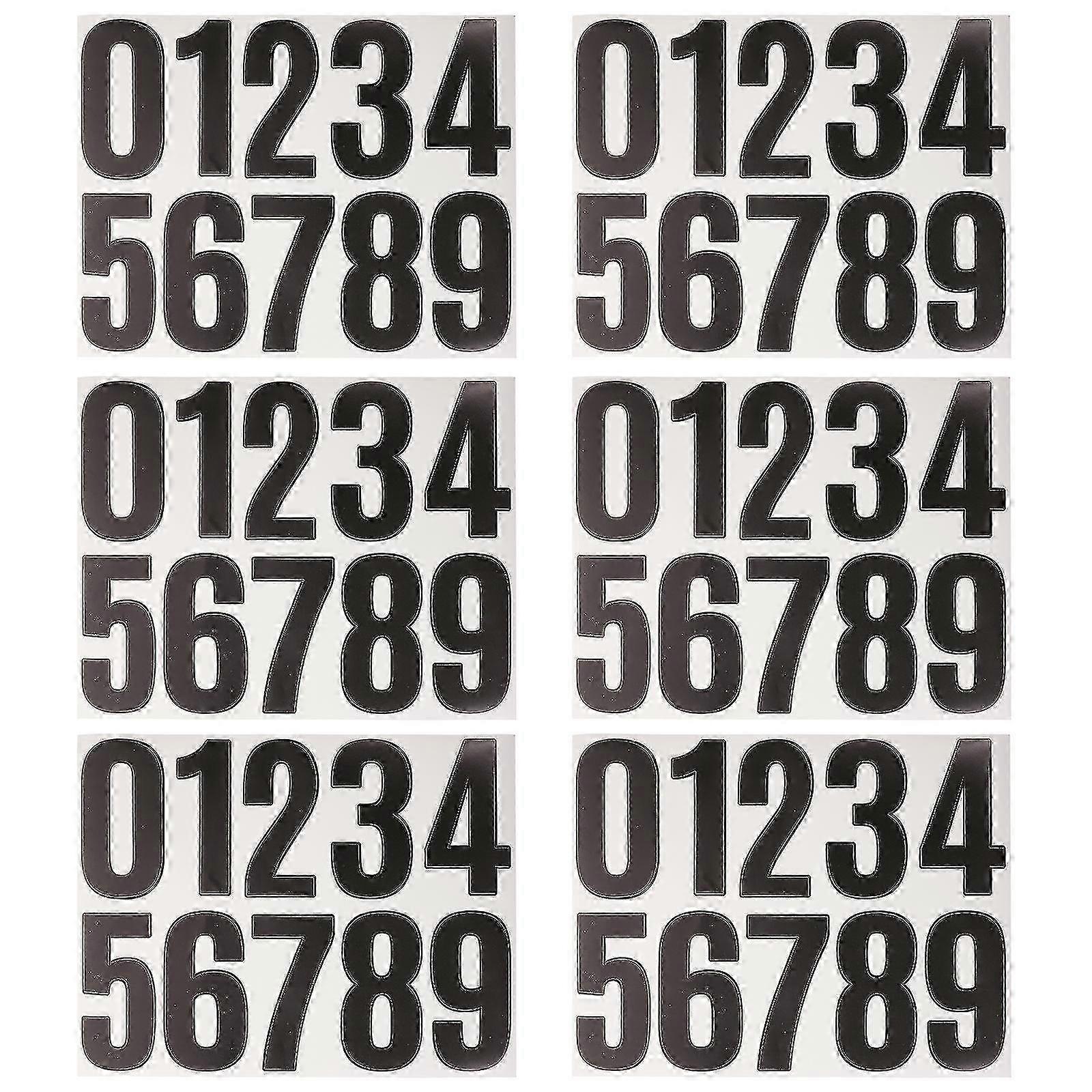 6-Sheet Outdoor Number Sticker Kit