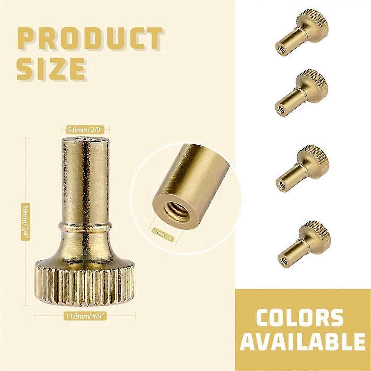 Brass Lamp Switch Knob,Turn on/Off Light Switch Knob Replacement,Standard Size Twist Switch Knobs 4p