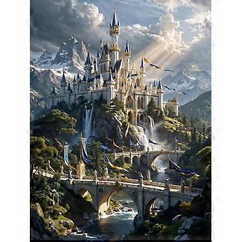 Waterfall Castle Stress Reliever Jigsaw Puzzle SX-347