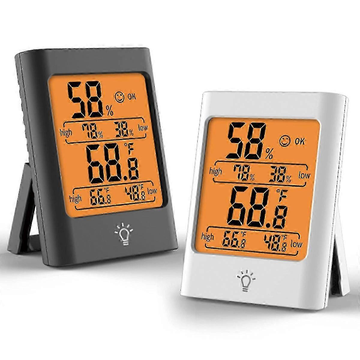 Backlit LCD Room Thermometer Hygrometer