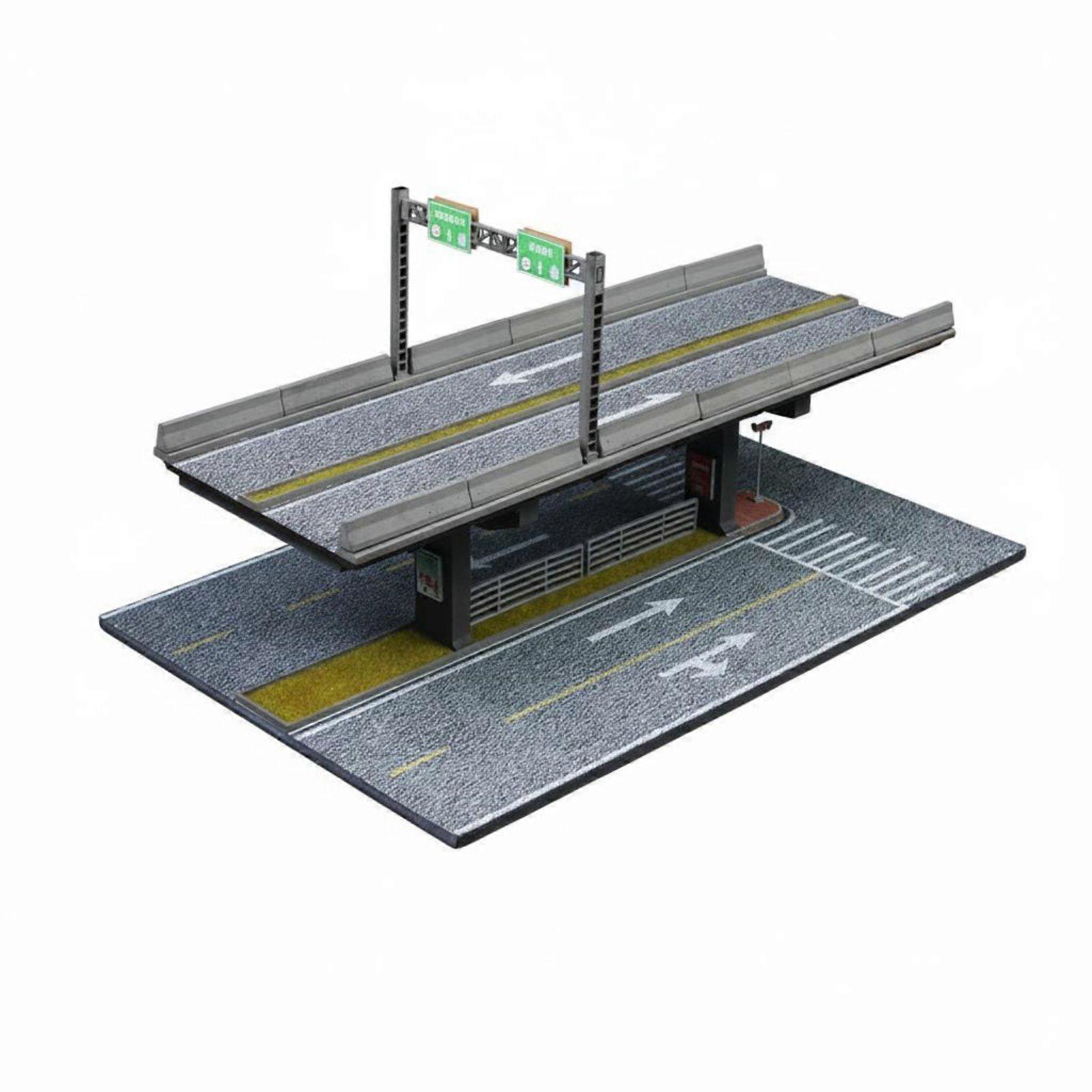 1:64 Scale Elevated Bridge Diorama Scene Realistic Assembly Overpass Model Car
