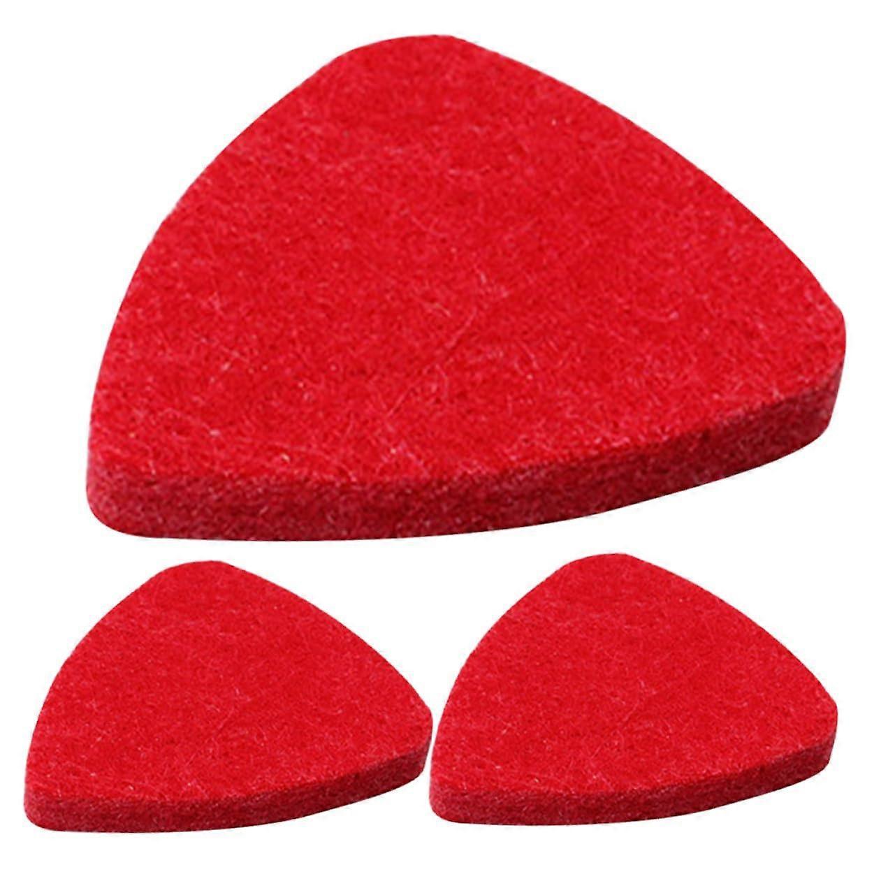 Red Wool Felt Guitar Picks Pack