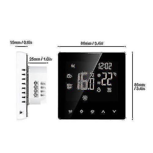 Smart Thermostat Water/gas Boiler Digital Temperature Controller Touchscreen Lcd Display Week