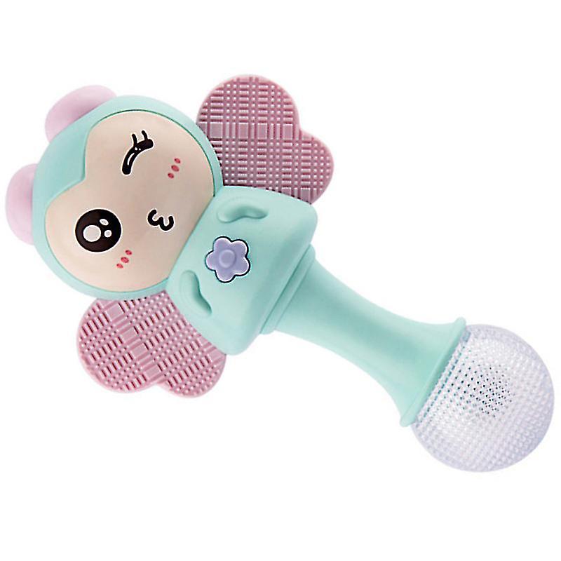 16X8cm Assorted Color Rattles Children Rattle Toy Plastic Hand Bell Educational Toy Luminous Baby Te