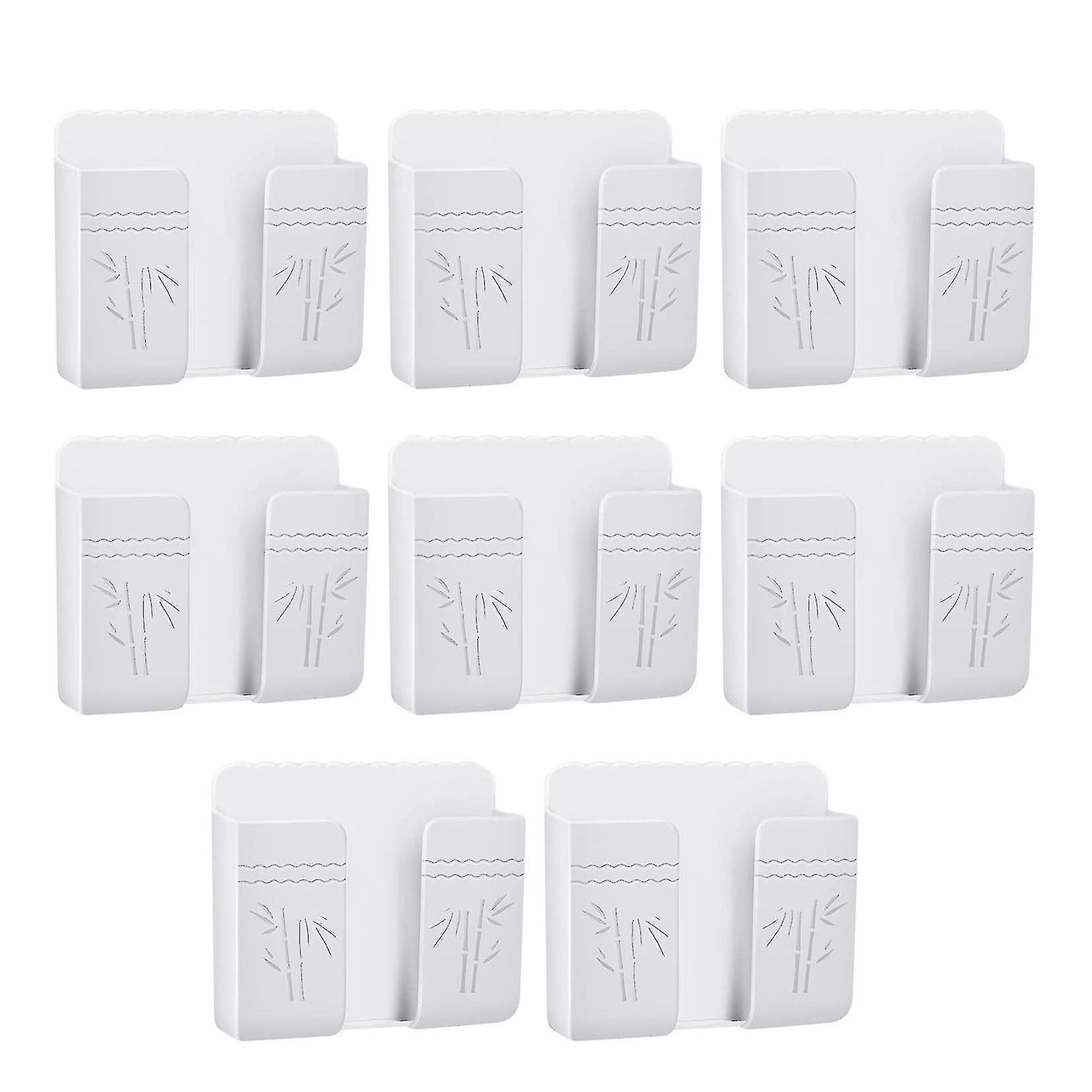 8 Pcs Self-adhesive Phone Charging Brackets Holders Compatible With Bedside Wall