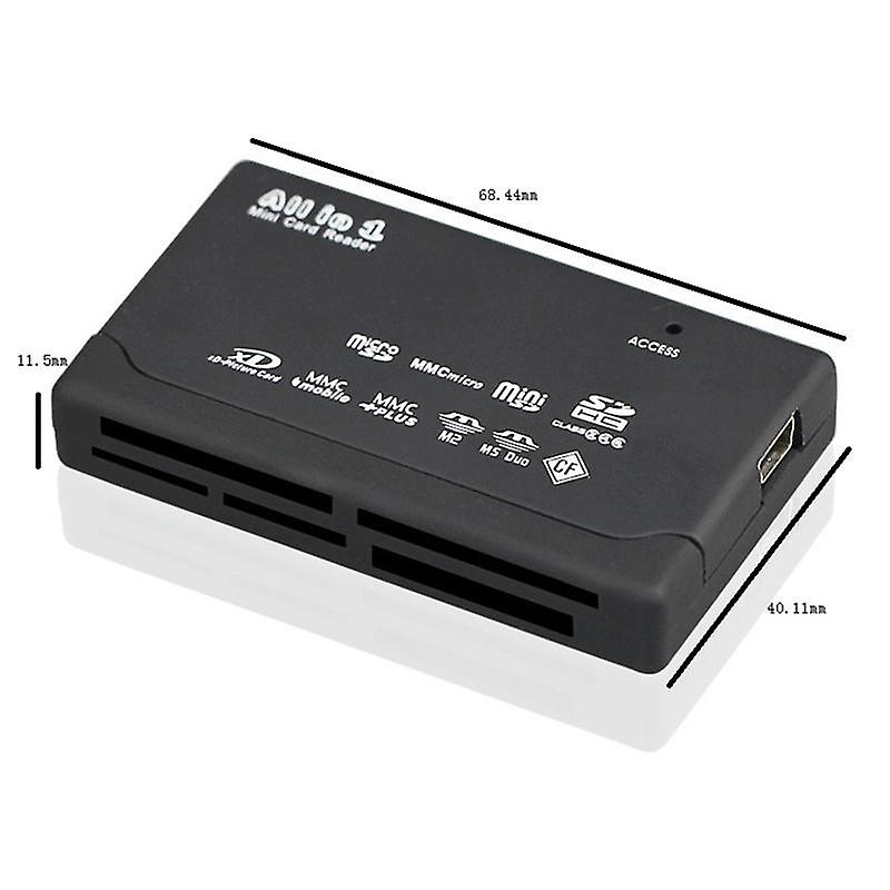 Card Reader USB2.0 Memory Card Reader Fast Data Transmission All in One Card Reader Support TF CF S