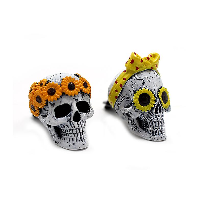2 PCS Car Air Vent Clip Charms Resin Vacation Skull Shape Car Air Freshener Clip with Aromatherapy