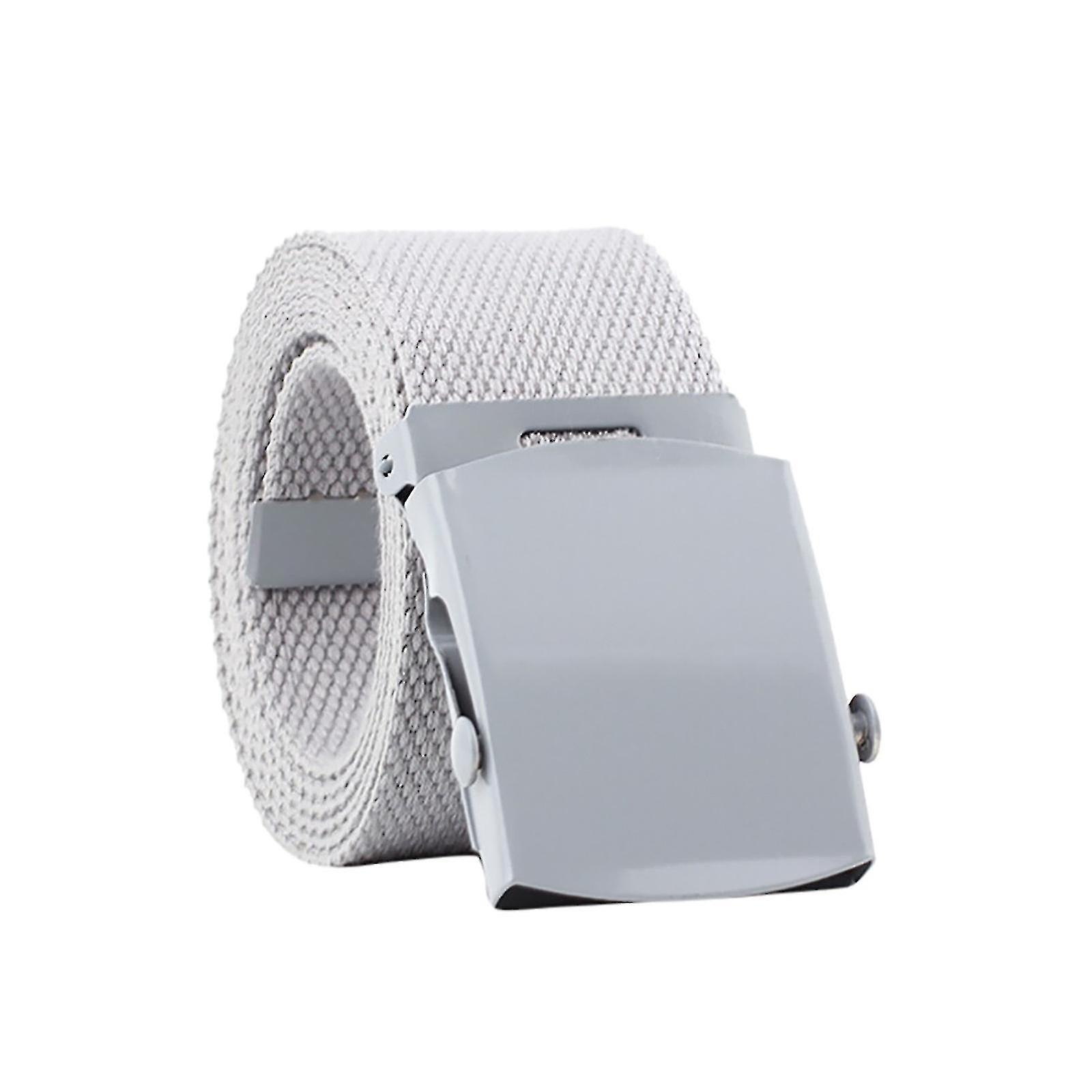 Unisex Automatic Fashion Nylon Belt Buckle Fans Canvas Solid Color Belt