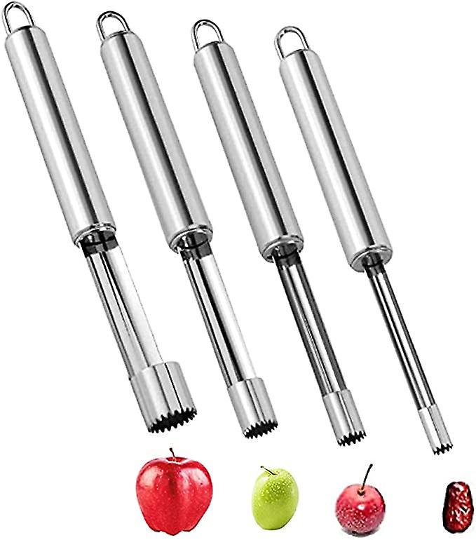 4 piese profesionale din oțel inoxidabil Apple Corer, oțel inoxidabil Apple Corer pentru mere și pere, Acasă și bucătărie cu lama zimțată, Apple Extra