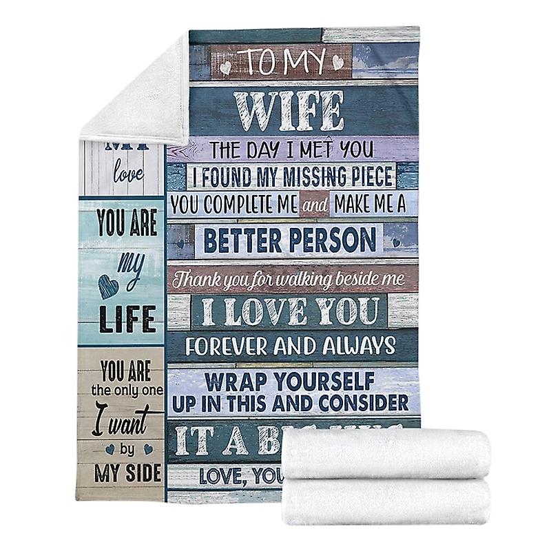 Letter Printed Warm Blanket