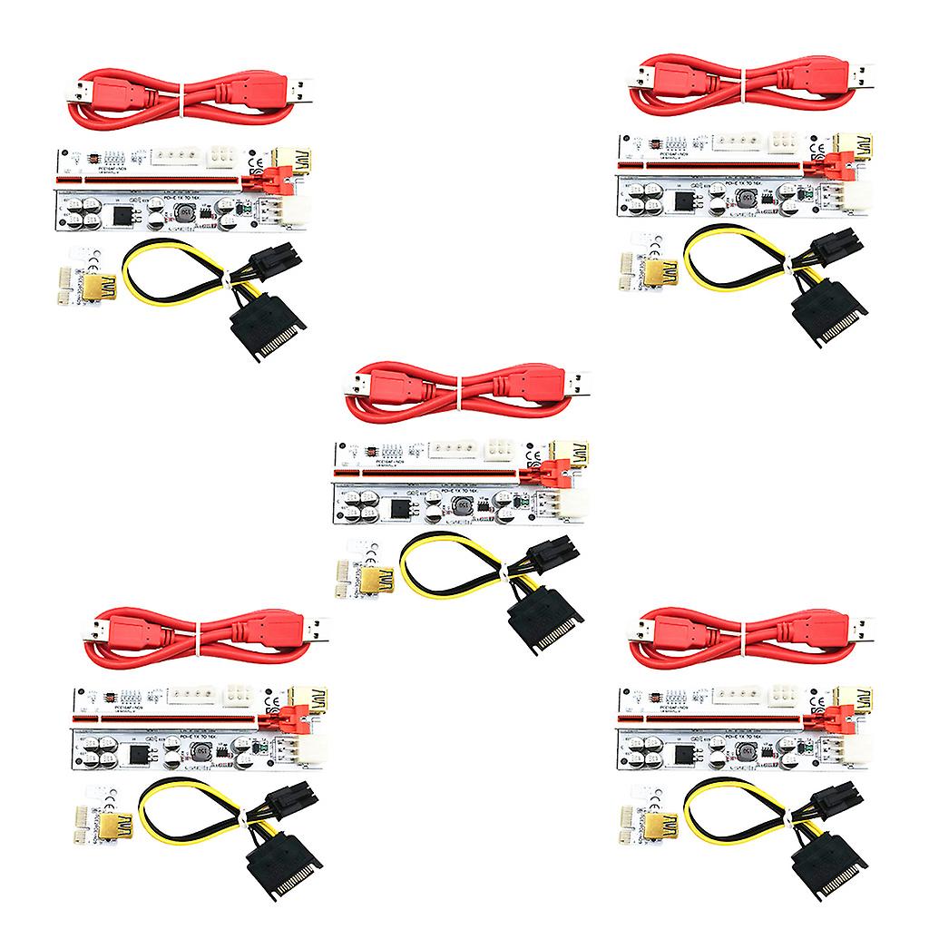 5pcs Brand New 010-X PCI-E Riser 3-interface Electronics 8 Capacitor PCIE Riser