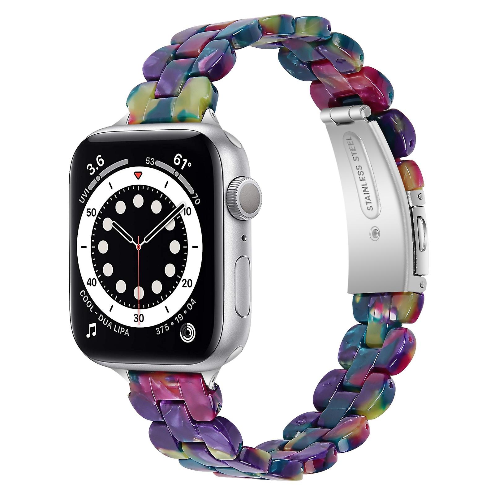 Resin Watchband For Apple Watch Series 7 41mm / & 6 & SE & 5 & 4 40mm