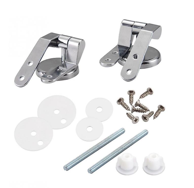 Two Sets Toilet Lid Hinge,Toilet Lid Hinge Fixings Replacement,Suitable for All Kinds of Toilet Styles,Easy Assembly,4cm