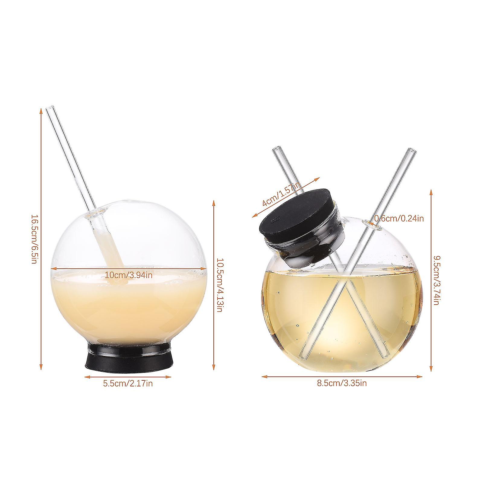 Cocktail Glass With Tube Durable Multipurpose Transparent Reusable For Bar Home Party Creative Wine Cup260ml /440ml