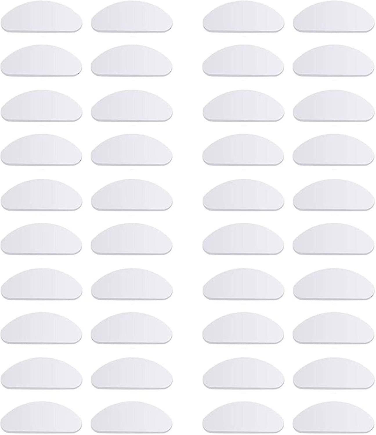 20 Pairs Glasses Nose Pads Glasses Pads Anti-slip Silicone Soft Nose Pads Self-adhesive Nose Pads Transparent 1.5 Mm