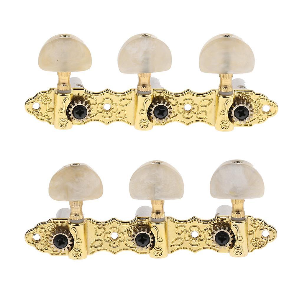 2 Pcs Classical Guitar Tuning Pegs Tuners Machine Heads for 6 String Guitar