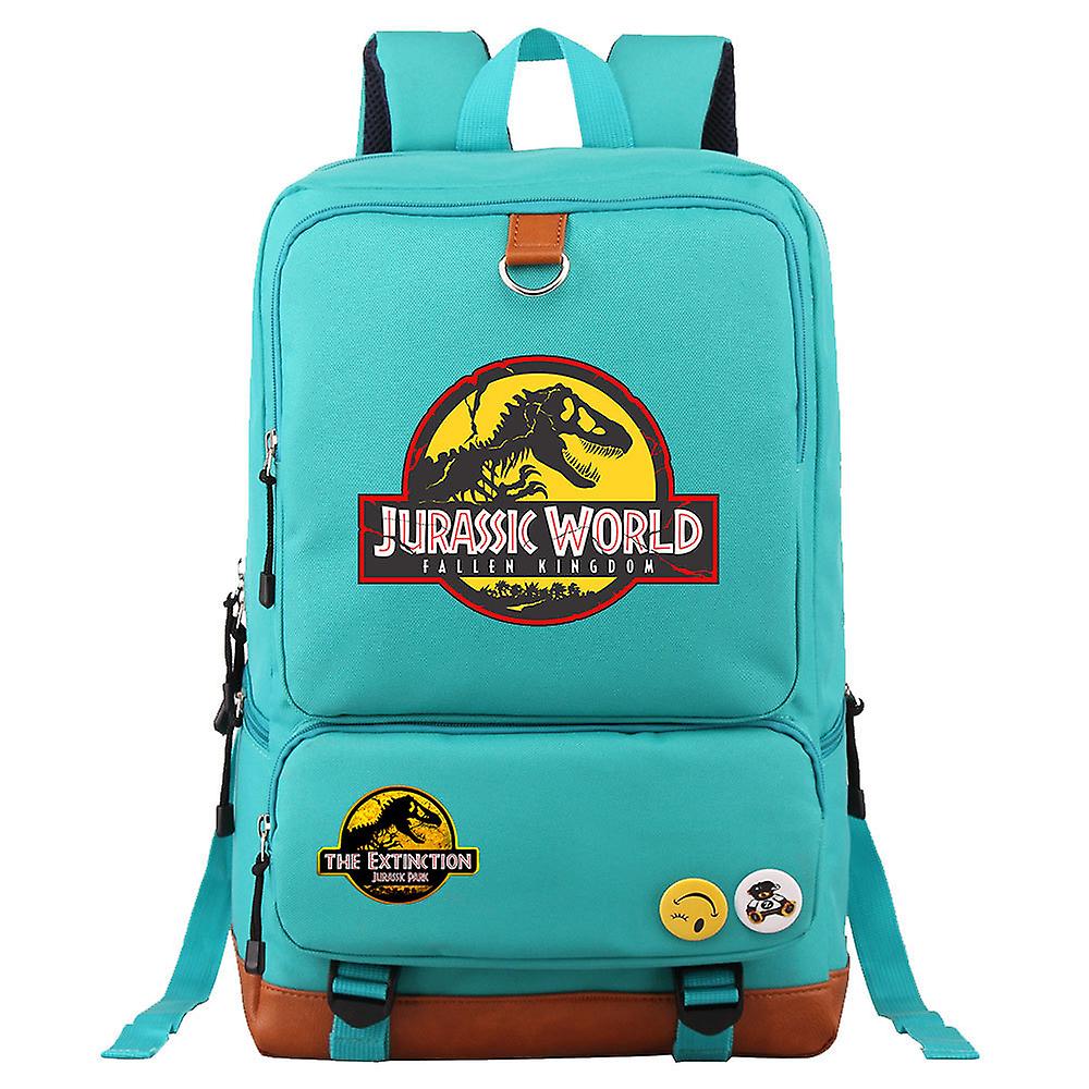 Jurassic World Jurassic Park حقيبة ظهر - حقيبة سفر كمبيوتر محمول على الكتف ، حقيبة ظهر رسول للمدرسة والسفر