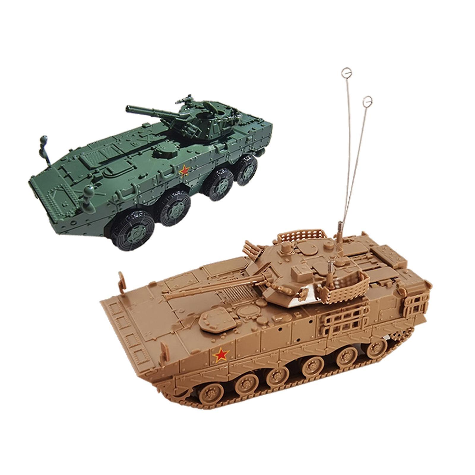 2x 4D Vehicles Model Set Collection Model Tank Playthings for Game Activity