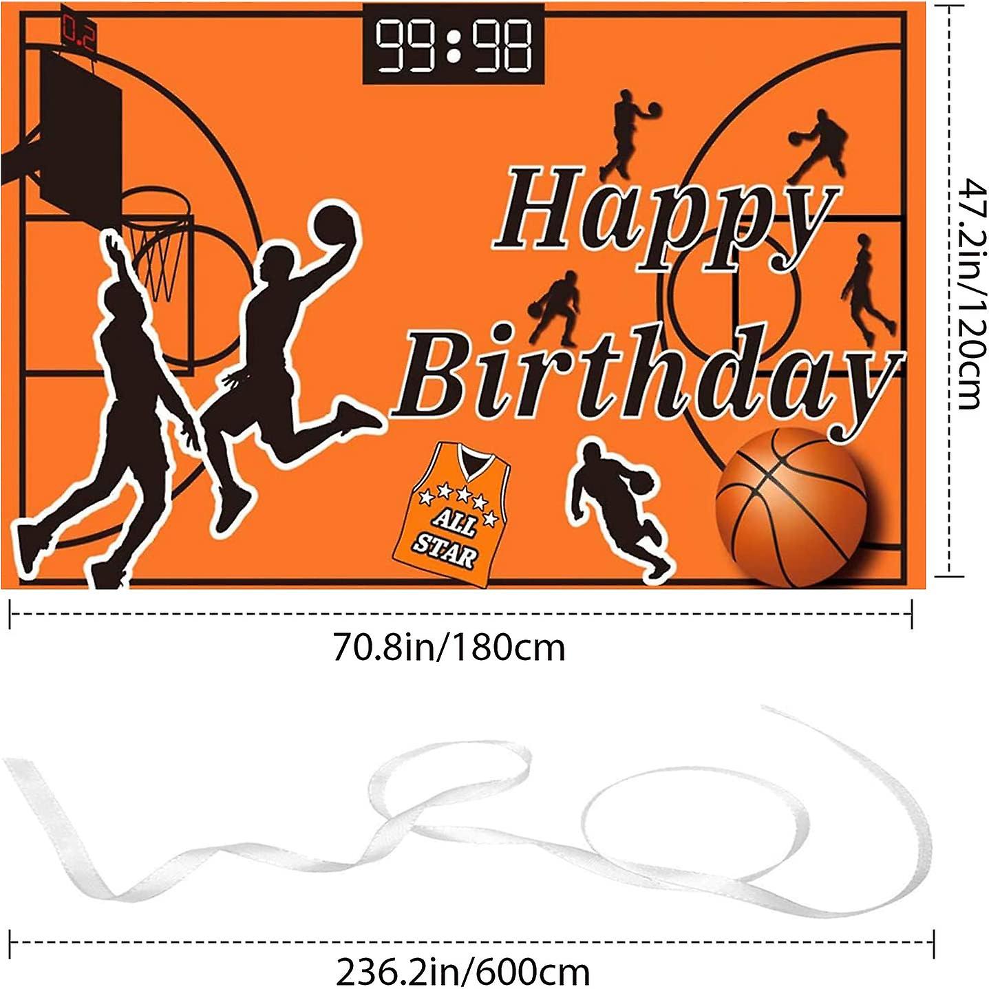 Basketball-Hintergrund Für Partys & Fotos – 2,1x1,5 M Vinyl, Slam Dunk Design