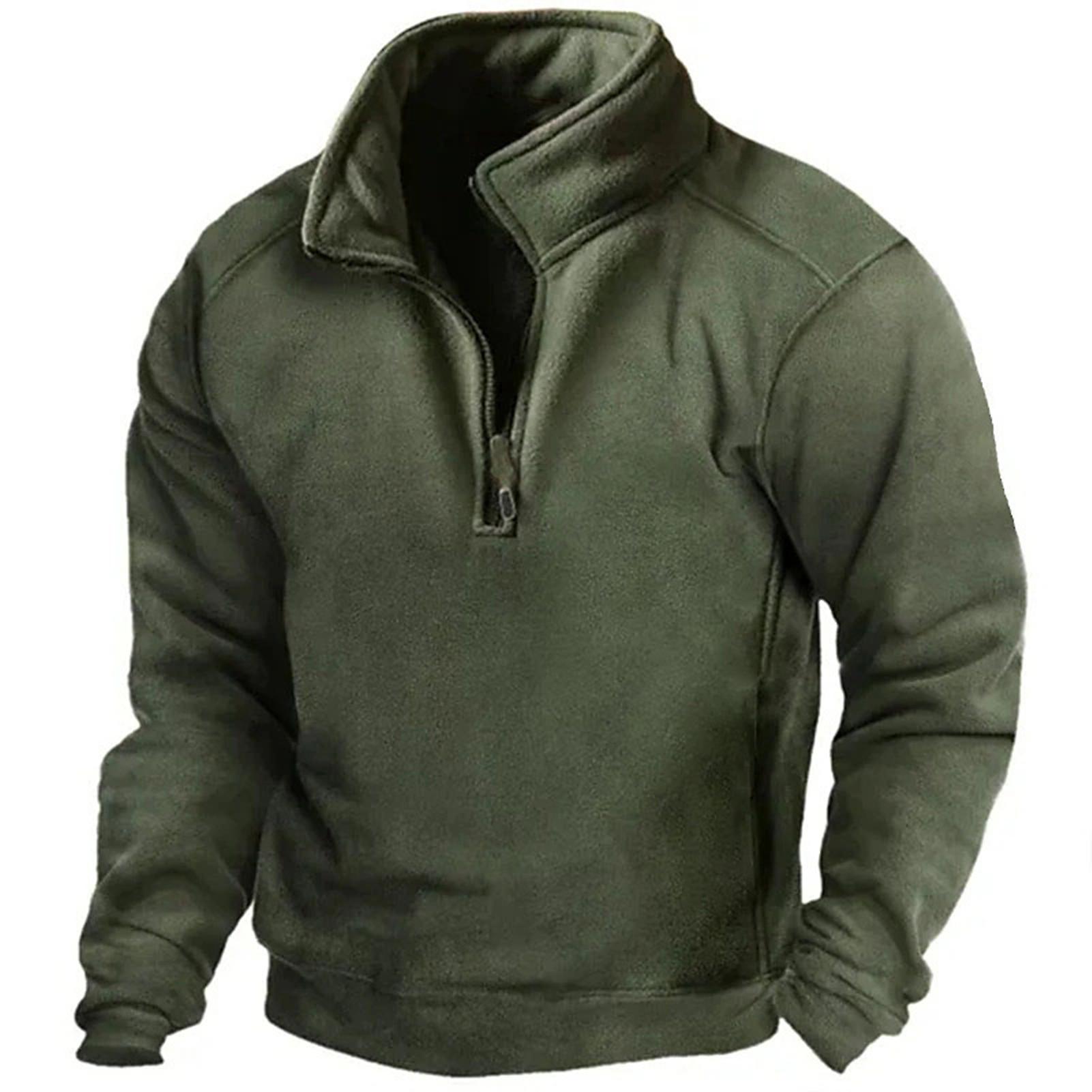 Quarter Zip Mens Windproof Sweater Men's Windproof Half Zip