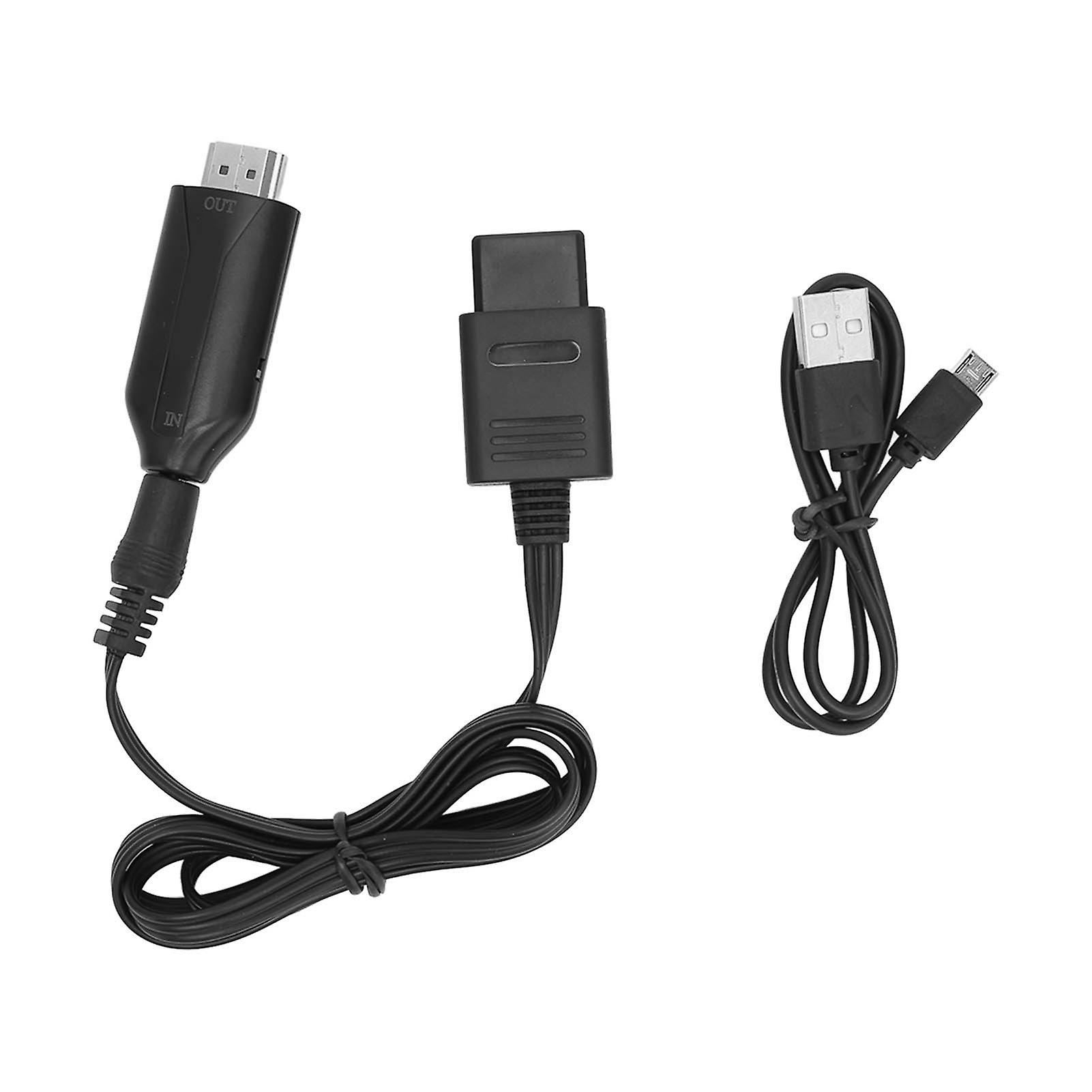 For N64 to HD Multimedia Interface Adapter Cable 3 Display Modes Plug and Play HD Video Converter with Power Cord