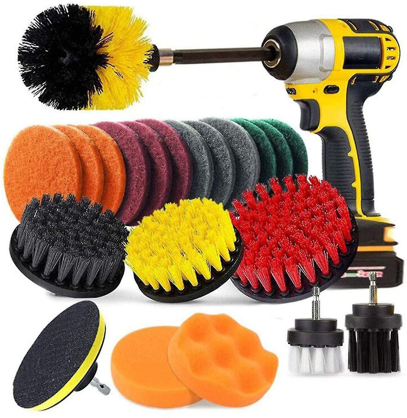 Broom Heads 22 Piece Drill Cleaning Attachment Set